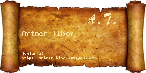 Artner Tibor névjegykártya